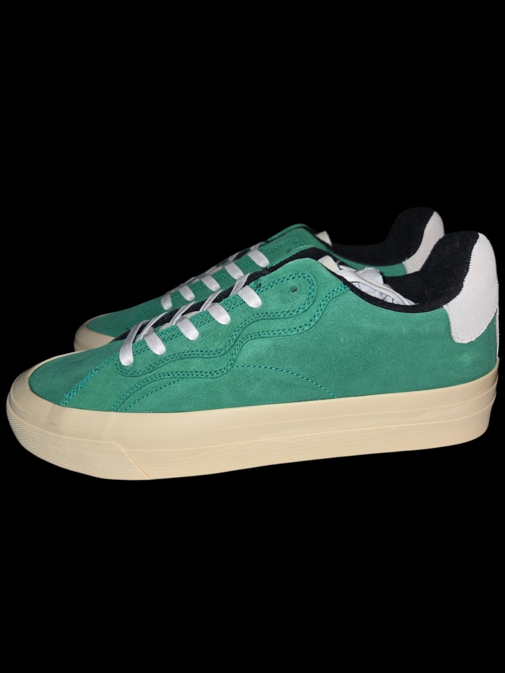 Brandblack Green Suede No Name Sneakers with Cream Sole